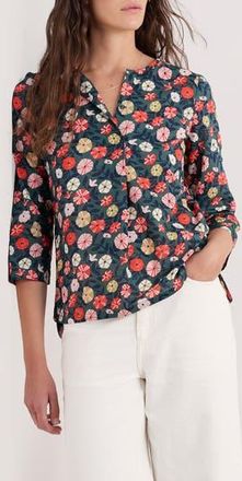 Seasalt Cornwall Watercolour Sketch Floral Print Woven Shirt in Winding Petunias Grove at Nordstrom Rack, Size 10 Us / 14 Uk