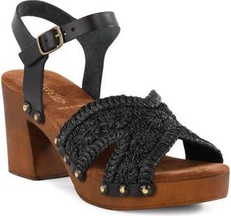 Seychelles Ravenna Ankle Strap Platform Sandal in Black at Nordstrom, Size 9.5