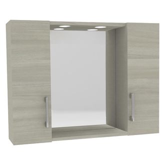 OEM Espejo De Ba&ntilde;o Colgante Doble dia Cm 77 X 16 X H.57 - Roble Gris