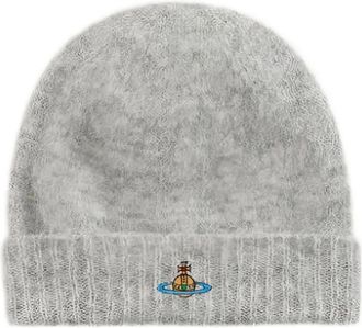 Vivienne Westwood Berretto con ricamo Orb - Grigio