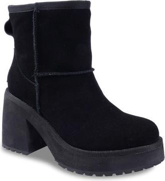Candie's Luccia Platform Bootie in Black Suede at Nordstrom, Size 10