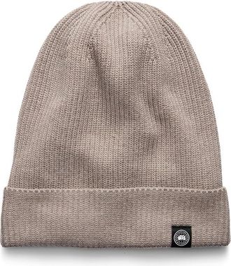 Canada Goose Cotton Rib Beanie in Limestone at Nordstrom