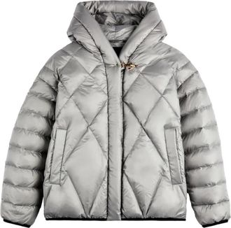 Fay Piumino Argyle Degrad&eacute; - Dames - Winterjassen - Grijs - M - Jassen