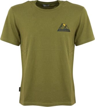 Woolrich Tops, Heren, Groen, 2Xl, Katoen, T-shirts