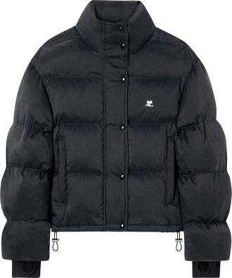 Courrèges PADDED NYLON BOMBER JACKET WITH EMBROIDERED AC LOGO - Courreges - Woman