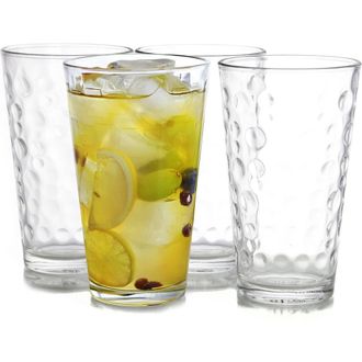 Gibson Home 4 Piece 16 oz. Tumbler Set in Bubble Pattern in Clear at Nordstrom