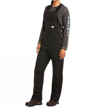Ariat Rebar Duracanvas Stretch Insulated Bib In Black