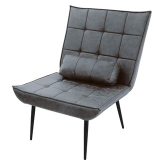 ML Design Sill&oacute;n Reclinable Antracita Asiento Con Revestimiento Patas De Metal Negro Sof&aacute; Individual Para Tv, Comedor, Sal&oacute;n Dise&ntilde;o Moderno Elegante Mueble Tapi
