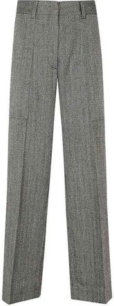 Forte_Forte Elegant Grey Straight-Leg Trousers