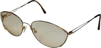 Dior Pre-owned Metalen Zonnebril - Dames - Vintage Accessoires - Geel - ONE Size - Vintage