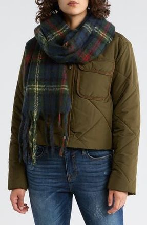 Tasha Combo Plaid Scarf in Green Multi at Nordstrom Rack