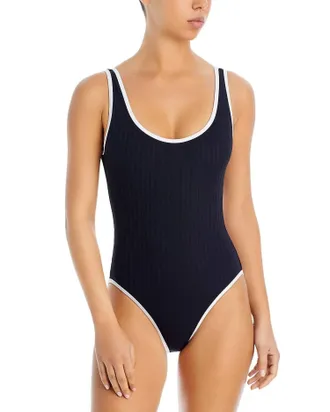 Solid & Striped Luela One Piece In Black And White