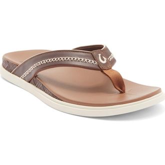 Olukai Shoreline Flip Flop in Toffee /Toffee at Nordstrom, Size 12