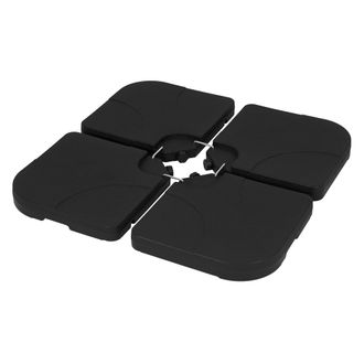 ML Design Ml-design Peso Para Base De Sombrilla Con Juego De 4 Placas Rellenables De Hasta 60l De Agua/80kg De Arena Parag&uuml;eros Cruzado En El Suelo Asas Integra
