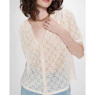 Grace & Mila Kanten blouse met korte mouwen VICKY