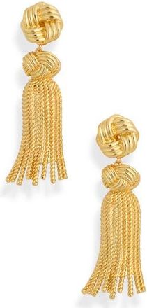 Frasier Sterling Apres Knot Tassel Earrings in Gold at Nordstrom Rack