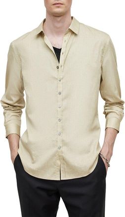 John Varvatos Button Band Collar Shirt