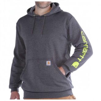 Carhartt Work in Progress Sleeve Logo Hooded Sweatshirt Hoodie f&uuml;r Herren | grau/blau