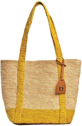 Raf&eacute; New York Boat Tote Lg Large Tote in Natural /Lemon at Nordstrom