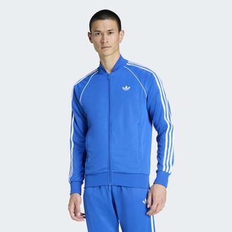 adidas Trainingsjacke ADIDAS ORIGINALS SST TT, Herren, Gr. XXL, blau, wei&szlig;, Obermaterial: 70% Polyester, 30% Baumwolle, Jacken Trainingsjacke