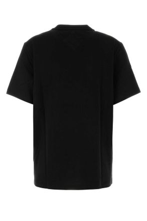 MCM Womens Black Cotton T-Shirt Exterior