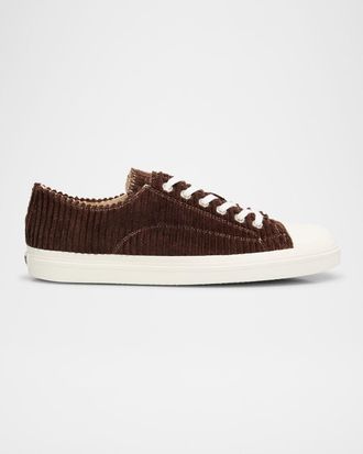 Moschino Men & apos;s Edge Corduroy Cap Toe Low-Top Sneakers