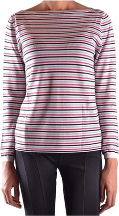 Prada Casual top met lange mouwen en meerkleurige strepen - Dames - Longsleeves - Roze - L - Katoen - Tops
