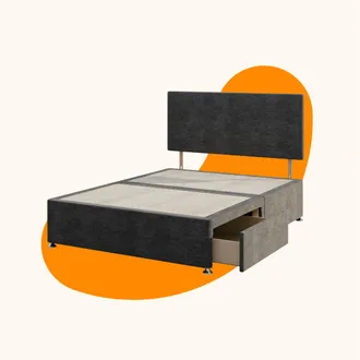 Emma Divan Bed 150x200 No Headboard Dark Grey