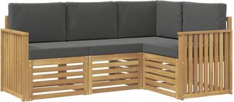 vidaXL Conjunto De Sof&aacute;s De Exterior 4 Uds. Blanco Y Antracita Vidaxl