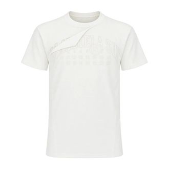 Maison Margiela Layered Logo T-Shirt - Dames - Tops - Wit - Maat: M Katoen