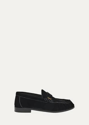 Saint Laurent Le Loafers in Velvet