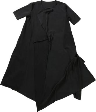 Yohji Yamamoto asymmetric midi dress - Nero