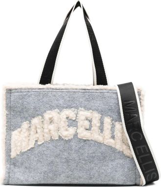Marc Ellis sherpa-logo tote bag - women - Cotton/Polyester - One Size - Grey