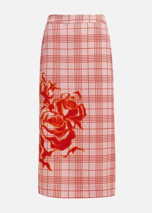 Essentiel Womens Jaman Fitted Pencil Skirt In Combo3 Orange Brulee