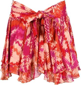 Dondup Mini Skirt Voile - Orange/Fuchsia
