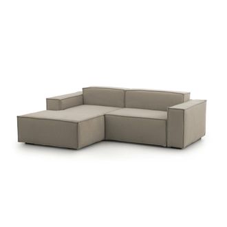Dmora Sof&aacute; Fijo Dkivil, Sof&aacute; Modular 2 Plazas Pen&iacute;nsula Izquierda, 100% Made In Italy, Sof&aacute; Moderno En Tela, Cm 220x170h70, T&oacute;rtola - Dmora