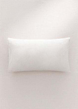 Mango Federa culla percalle di cotone quadri Vichy grezzo - Home - 30x50cm - MANGO HOME