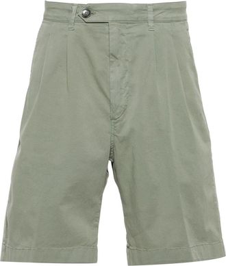 Canali mid-rise chino shorts - men - Cotton/Elastane - 50 - Green
