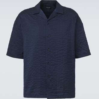 Giorgio Armani Seersucker bowling shirt
