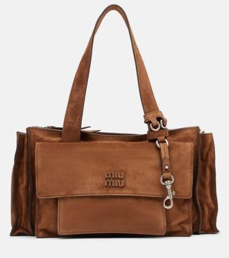 Miu Miu Utilitaire suede shoulder bag
