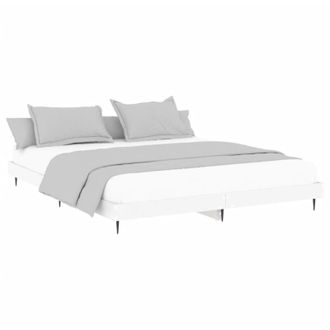 vidaXL Estructura De Cama Madera De Ingenier&iacute;a Blanca 140x200 Cm Vidaxl