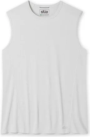 Stio | Mens Lucent Sleeveless Tee Shirt, Size Extra Large in Quiet Grey Heather