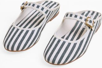 Charlotte Stone Willow Mary Jane Ballet Slide in Juniper Stripe at Nordstrom, Size 10