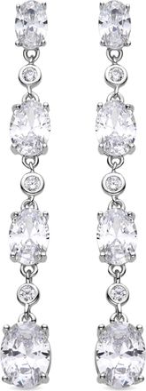 Luxenter oorbellen in 925 sterling zilver en briljante zirkonia rhodium afwerking - Ahu