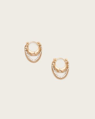 AllSaints Trudy Small Chain Hoop Earrings