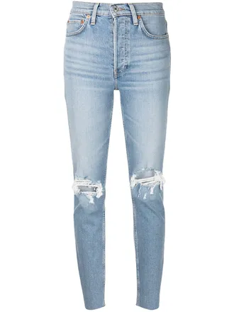 Re/Done Jeans con effetto vissuto - Blu