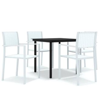 Berkfield Home 5 Piece Garden Dining Set White