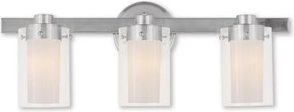 Livex Lighting Livex Manhattan 3-Light Brushed Nickel Bath-Light