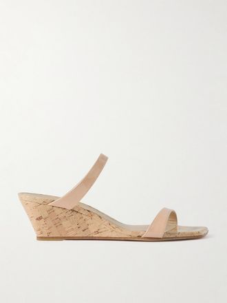 Stuart Weitzman Sandali In Vernice Con Zeppa Aleena - Neutri