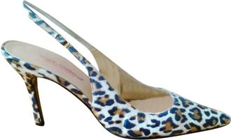 Dolce & Gabbana Leopard Print Slingback Sandals Size 38